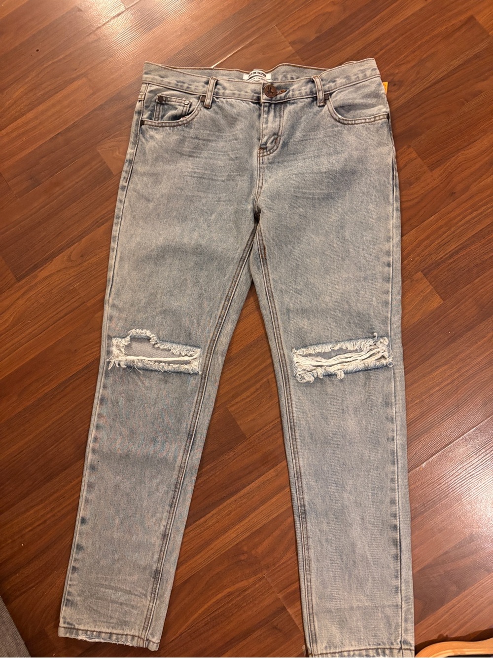 Light Blue Distressed Skinny Jeans